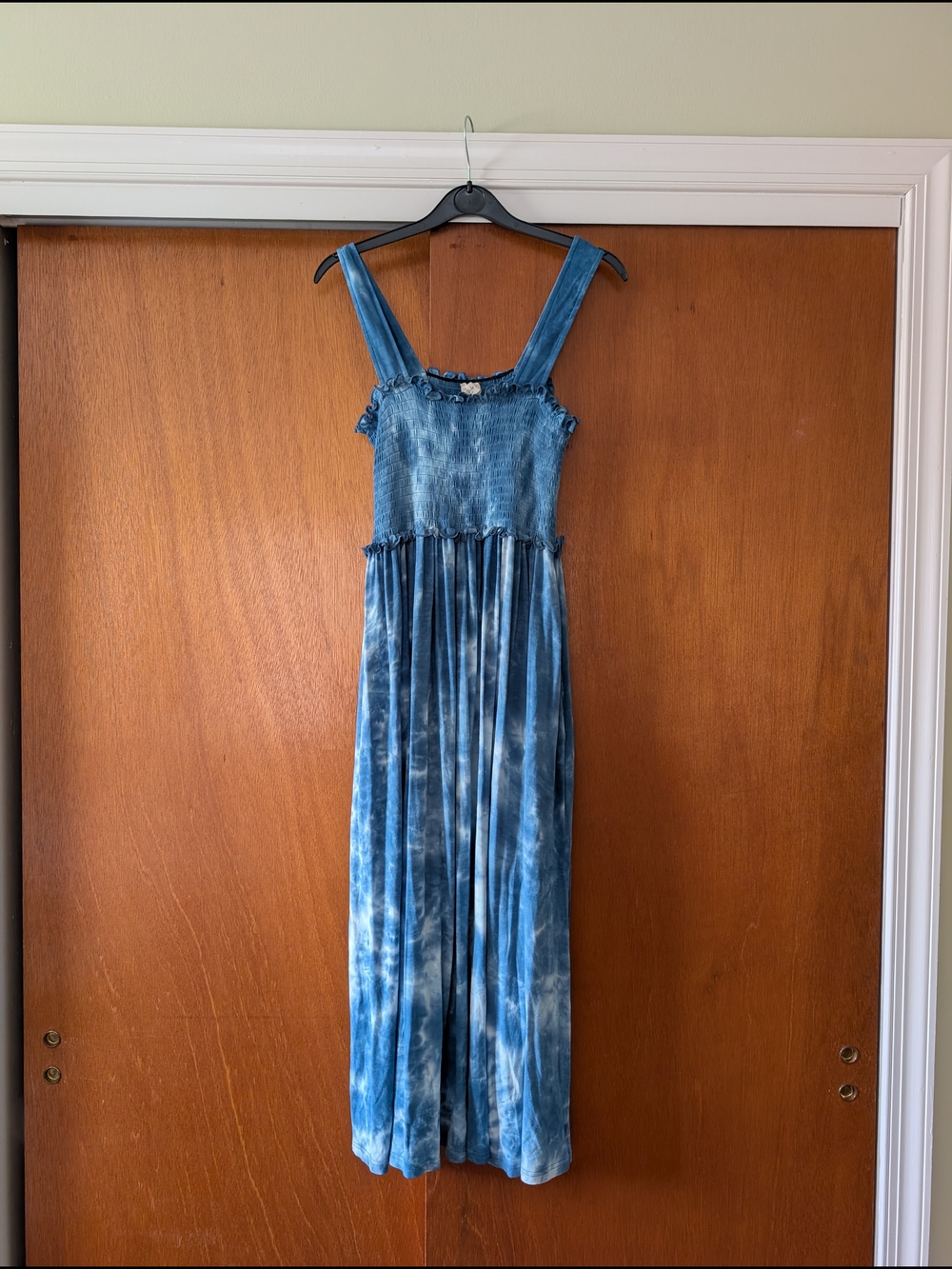 NATURAL LIFE Blue Tie-Dye Maxi Dress Boho Fairycore Whimsy - Picture 2 of 9